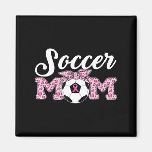 Aimant Soccer Maman Breast Cancer Awareness Rose Ribbon L