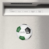 Aimant soccer noir vert nom personnalisé (In Situ (Lave-vaisselle))