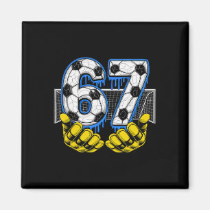 Aimant Soccer Six Seven 67 Drôle de Mème Gen Alpha