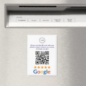Aimant Société de code QR de critiques Google pour entrep (In Situ (Lave-vaisselle))