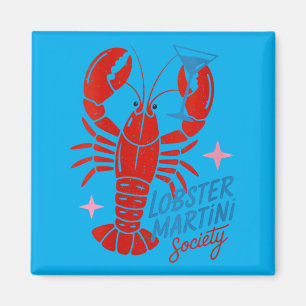 Aimant Société de Martini de Homard Féminin Cocktail Rétr