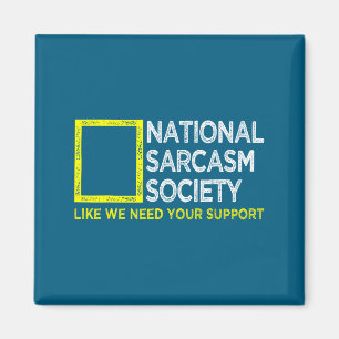 Aimant Société Nationale de Sarcasme Design Vintage Satir