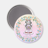 Aimant Sock Monkey Bride nom personnalisé (Recto/Verso)