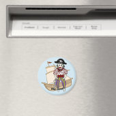 Aimant Sock Monkey Pirate (In Situ (Lave-vaisselle))