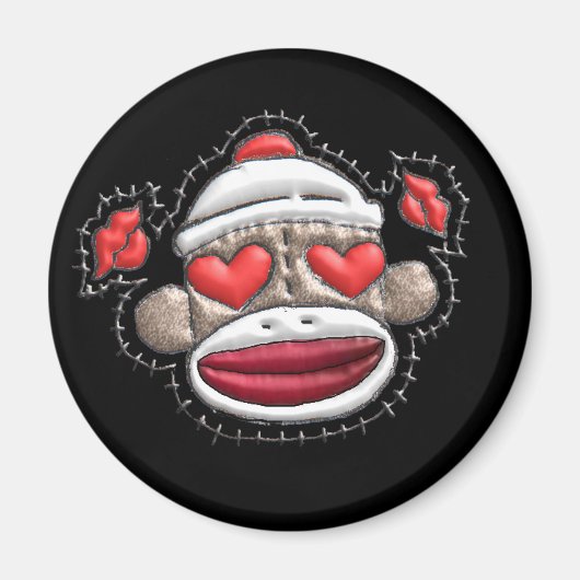 Aimant Sock Monkey Valentine Merchandises (Devant)