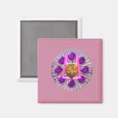 Aimant Socle en métal doré (Recto/Verso)