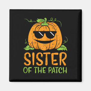 Aimant Soeur citrouille Du Patch Halloween Famille Sis G