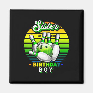 Aimant Soeur De L'Anniversaire Garçon Matching Family Bow