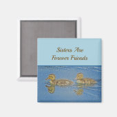 Aimant Soeurs Amis Pour Toujours Couteaux Mosaïque Frères (Recto/Verso)