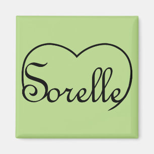 Aimant Soeurs italiennes Sorelle coeur