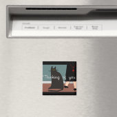 Aimant Soeurs "Penser à vous" Cartes et cadeaux-Cat Desig (In Situ (Lave-vaisselle))