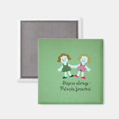 Aimant Soeurs toujours - amis pour toujours! (Recto/Verso)