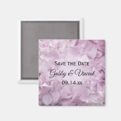 Aimant Soft rose Hydrangea Mariage Enregistrer la date (Recto/Verso)
