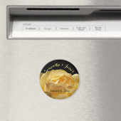 Aimant Soft Yellow Rose Mariage personnel (In Situ (Lave-vaisselle))