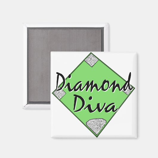 Aimant Softball Diamond Diva (Recto/Verso)