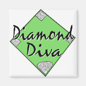 Aimant Softball Diamond Diva (Devant)
