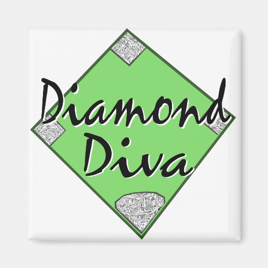 Aimant Softball Diamond Diva (Devant)