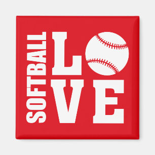 Aimant Softball Love