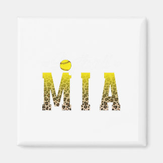Aimant Softball Mia Leopard Grandma Mia Of A Softball Pla
