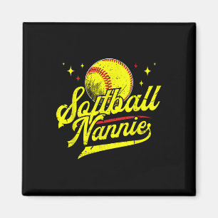 Aimant Softball Nannie D'Un Joueur De Softball Nannie