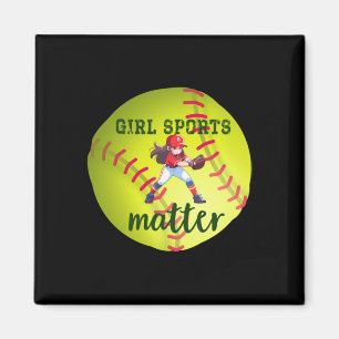Aimant Softball; Sticker de sport pour filles