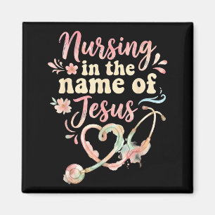 Aimant Soins infirmiers au nom de Jésus infirmière chréti