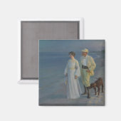 Aimant Soir d'été à la plage de Skagen (Recto/Verso)