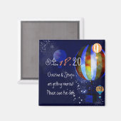 Aimant Soirée à chaud Ballons Mariage Enregistrer la date (Recto/Verso)