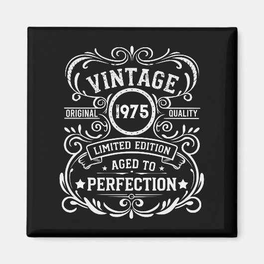 Aimant Soirée de 50 ans vintage personnalisée (Devant)