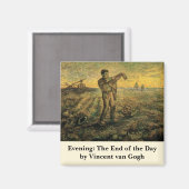 Aimant Soirée - Fin de journée par Vincent van Gogh (Recto/Verso)