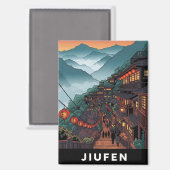 Aimant Soirée Jiufen Taïwan (Recto/Verso)