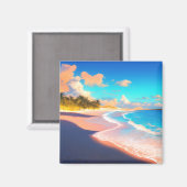 Aimant Soirée néon à la plage (Recto/Verso)