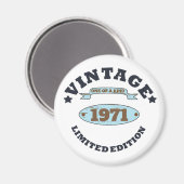 Aimant Soirée personnalisée vintage de 55 ans (Recto/Verso)