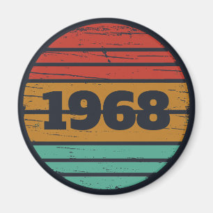Aimant Soirée personnalisée vintage de 55 ans