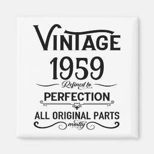 Aimant Soirée personnalisée vintage de 65e anniversaire