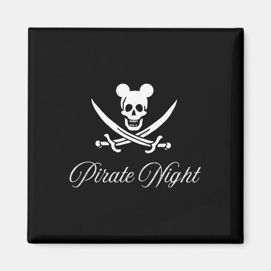 Aimant Soirée pirate ! Rapprochez les Tee - shirts de cro (Devant)