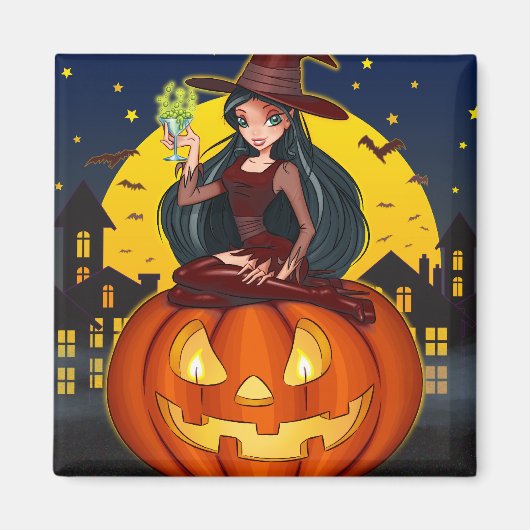 Aimant "Soirée sorcière" (Devant)