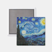 Aimant Soirée Van Gogh Starry. Impressionnisme art vintag (Recto/Verso)