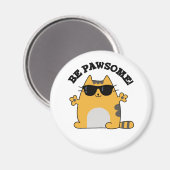 Aimant Sois Paw-some Funny Awesome Chat Pun (Recto/Verso)