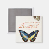 Aimant Sois ton propre genre de Belle. Papillons monarque (Recto/Verso)