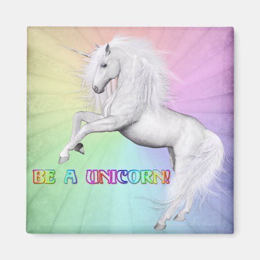 Aimant Sois une licorne (Devant)