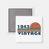 Aimant Soixante-dix vintage 90e anniversaire personnalisé (Recto/Verso)