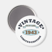 Aimant Soixante-dix vintage 90e anniversaire personnalisé (Recto/Verso)