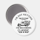 Aimant Soixante-dix vintages 70e anniversaire personnalis (Recto/Verso)