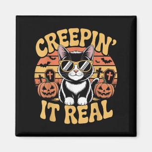 Aimant Soky Cute Creen' It Real Funny Chat Halloween Pun