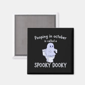 Aimant Soky Dookie Drôle En Octobre Ghost Halloween (Recto/Verso)