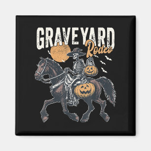 Aimant Soky Western Cowboy Skeleton Rodeo Citrouille Hall