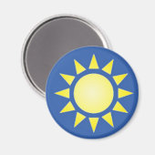 Aimant solaire jaune (Recto/Verso)