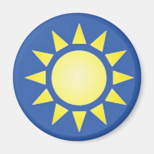 Aimant solaire jaune (Devant)