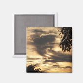 Aimant solaire nuageux Or (Recto/Verso)